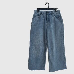 Super high rise cropped rewash jeans